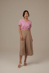 Minogue Crop Culottes in Clay