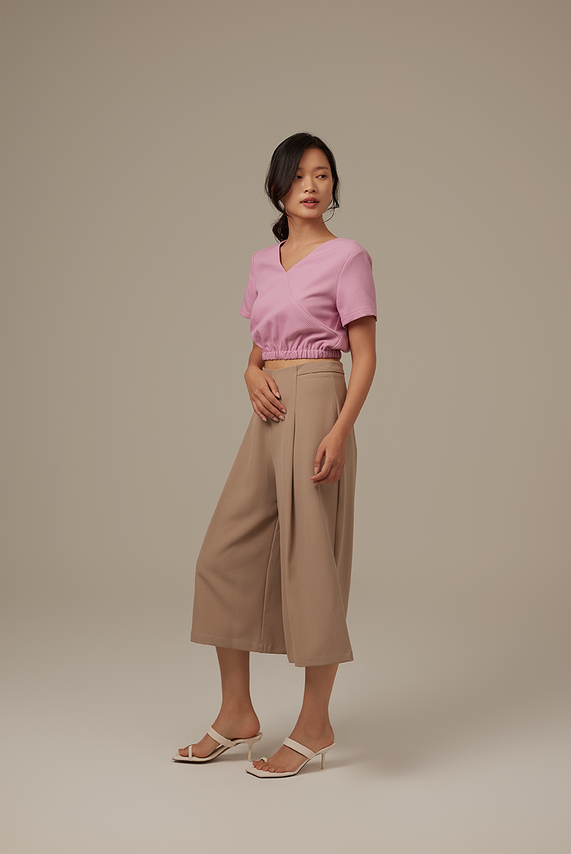 Minogue Crop Culottes in Clay