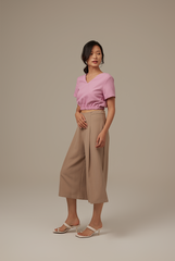 Minogue Crop Culottes in Clay
