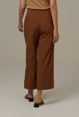 Clare Cuffed Pants in Chocolate