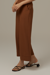 Clare Cuffed Pants in Chocolate