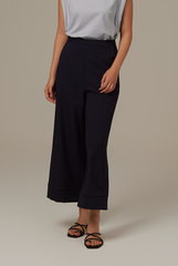 Clare Cuffed Pants in Navy Blue