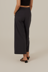 Gwenda Wide Leg Pants in Charcoal