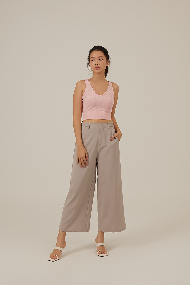 Gwenda Wide Leg Pants in Clay