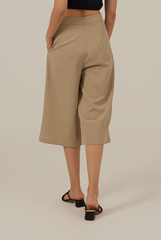 Shaney Wide Leg Culottes in Khaki
