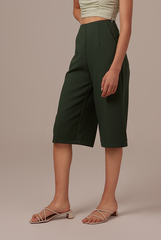 Valeria Wide Leg Culottes in Pine