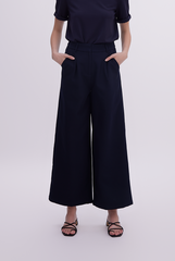 Jada Wide Leg Pants in Navy Blue