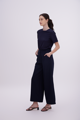 Jada Wide Leg Pants in Navy Blue