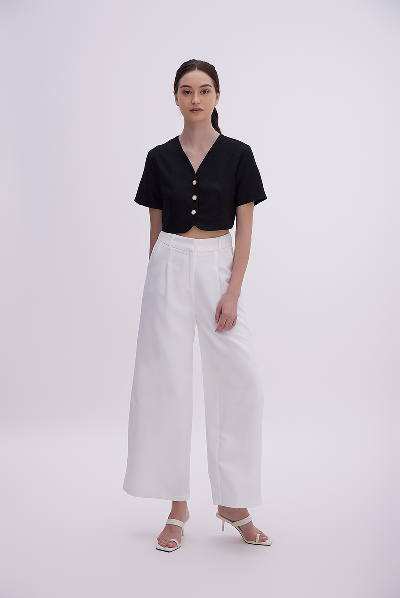 Jada Wide Leg Pants in White