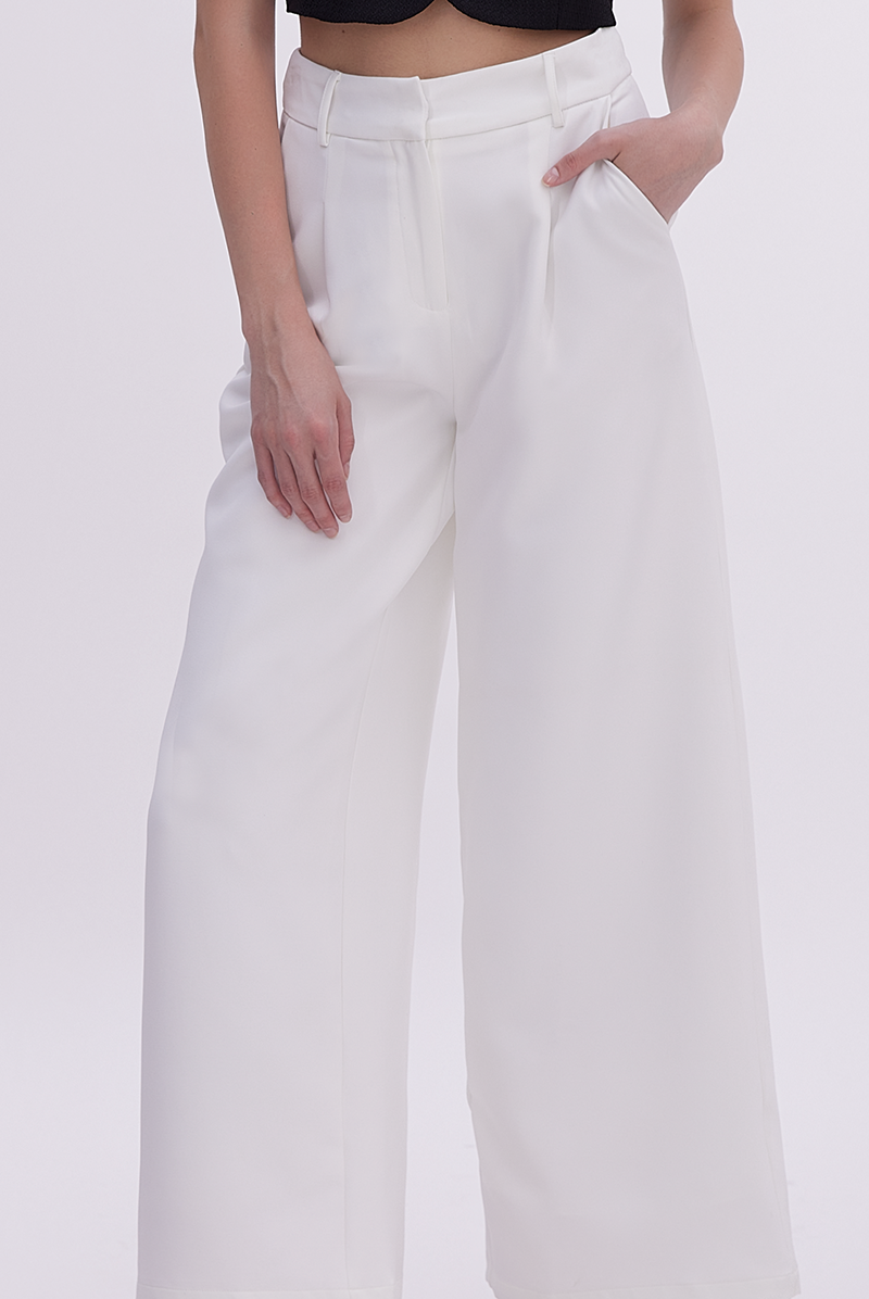 Jada Wide Leg Pants in White