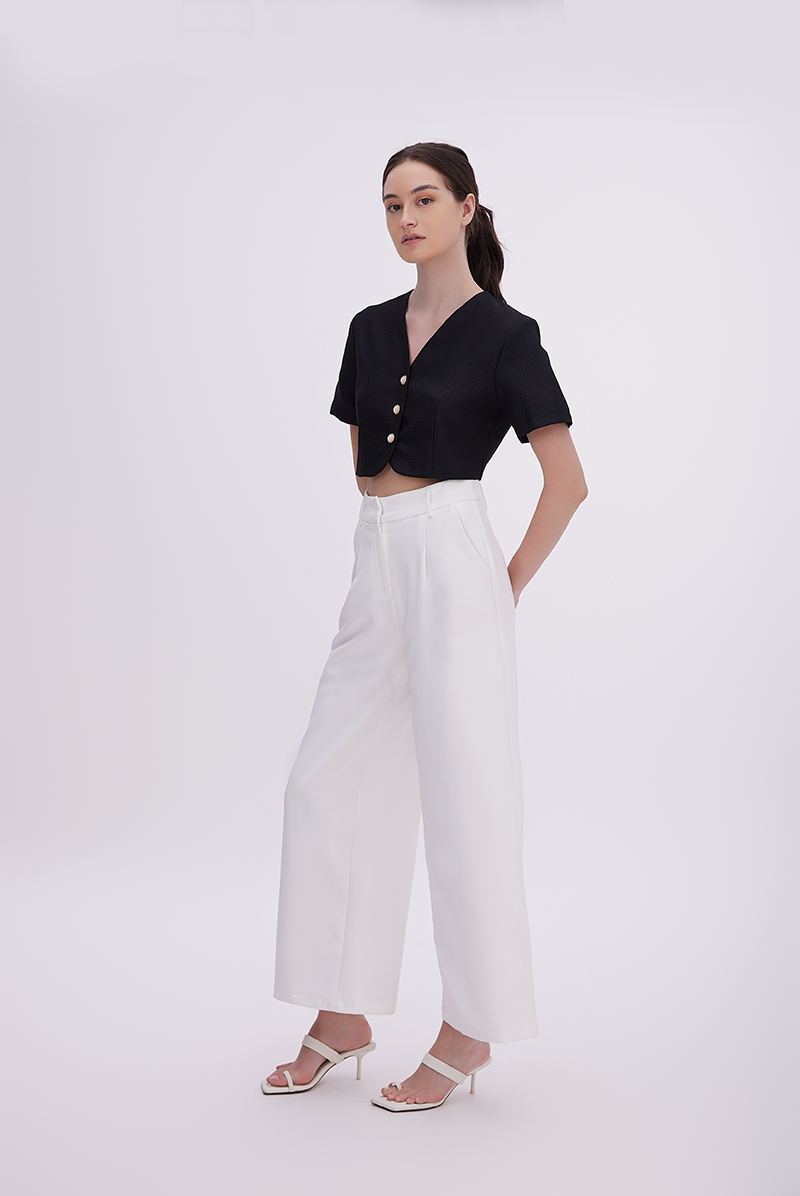 Jada Wide Leg Pants in White