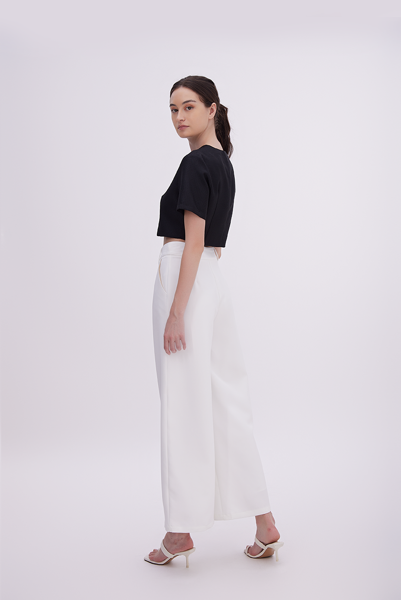 Jada Wide Leg Pants in White