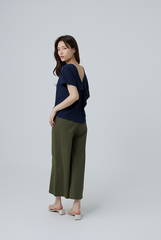 Buffy Wide Leg Culottes in Army Green