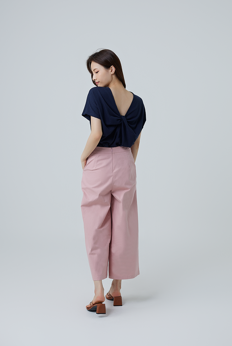 Buffy Wide Leg Culottes in Blush