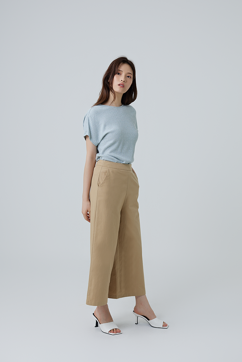 Buffy Wide Leg Culottes in Khaki