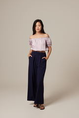 Pavelyn Wide Leg Pants in Dark Blue