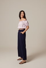 Pavelyn Wide Leg Pants in Dark Blue