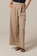 Pavelyn Wide Leg Pants in Khaki