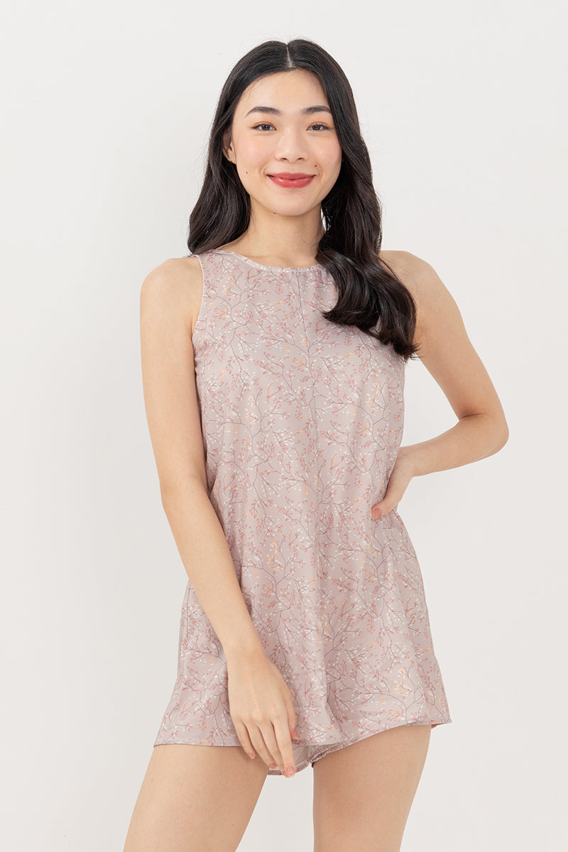 Marlyn Lounge Romper in Clay