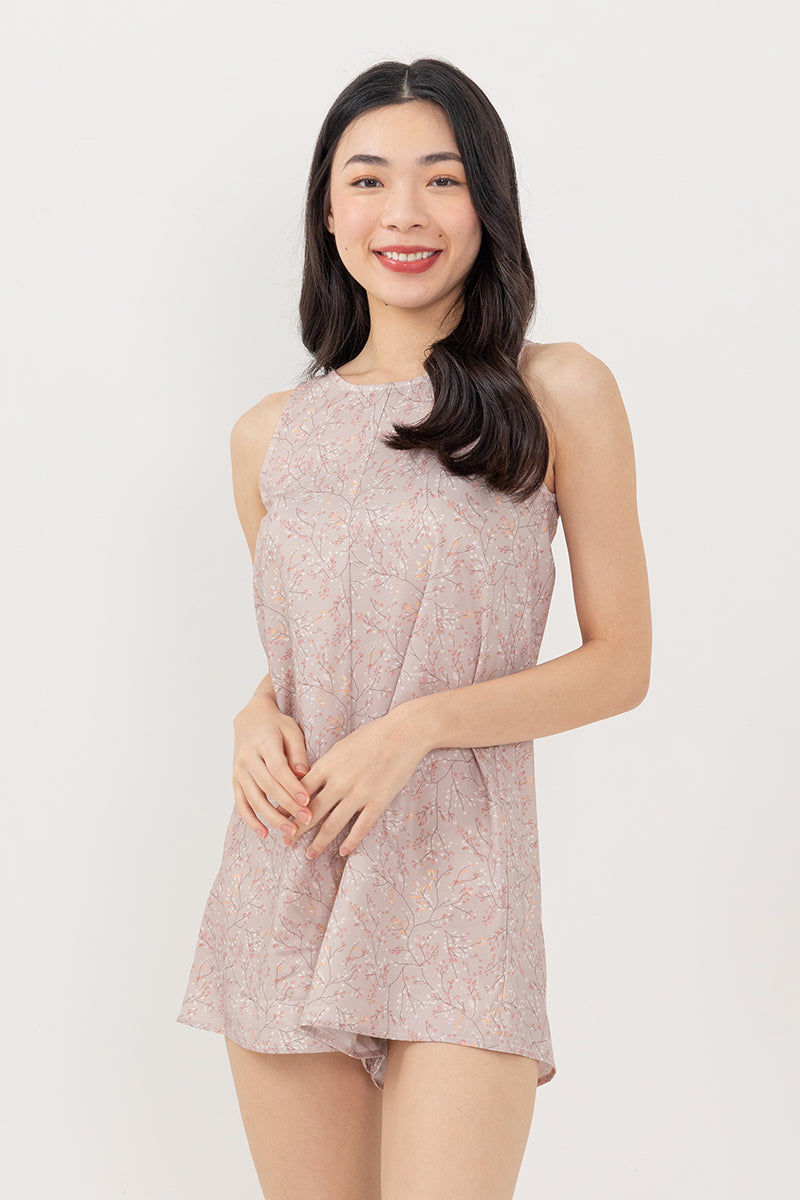 Marlyn Lounge Romper in Clay