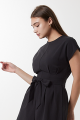 Wency Tie-Front Romper in Black