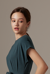 Wency Tie-Front Romper in Emerald