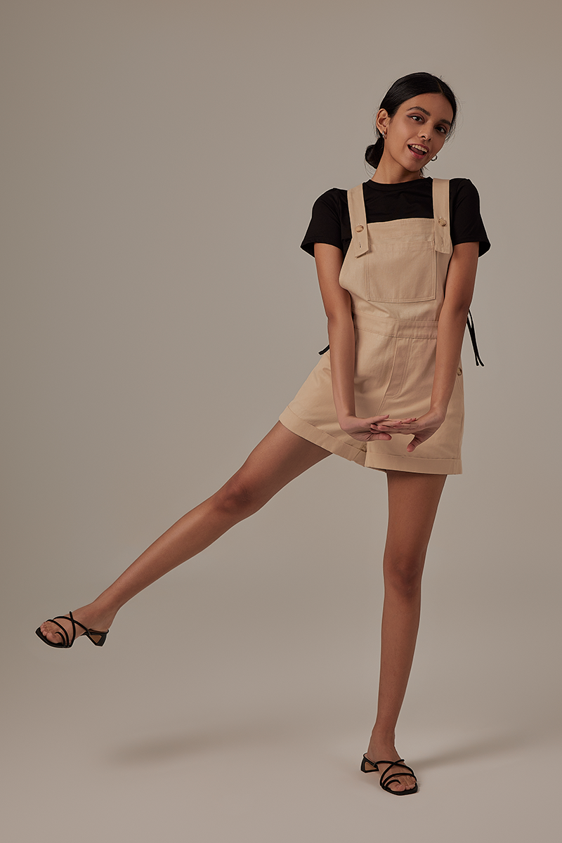 Fazia Utility Romper in Cream
