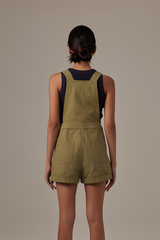 Fazia Utility Romper in Olive