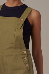 Fazia Utility Romper in Olive