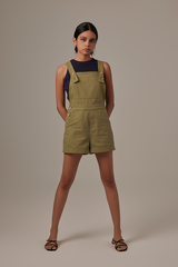 Fazia Utility Romper in Olive