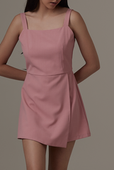 Kairee Half-Wrapped Romper in Bubblegum