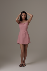 Kairee Half-Wrapped Romper in Bubblegum