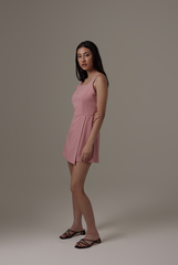 Kairee Half-Wrapped Romper in Bubblegum