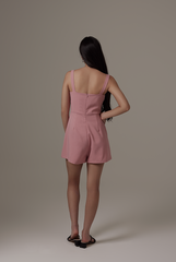Kairee Half-Wrapped Romper in Bubblegum
