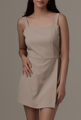 Kairee Half-Wrapped Romper in Clay