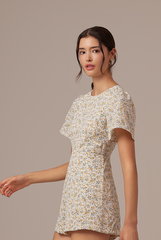 Savina Floral Romper in White
