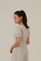 Franklyn Checkered Romper in Tea