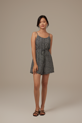 Melanie Floral Romper in Black