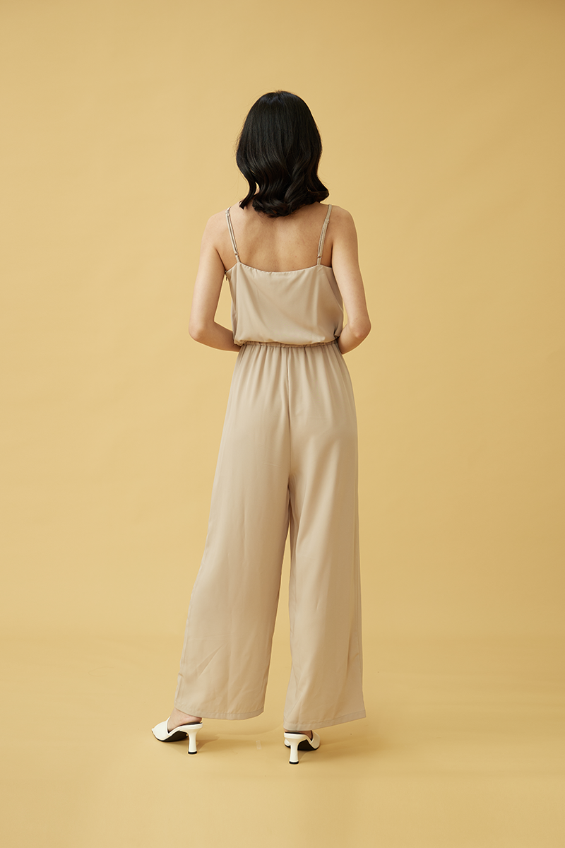 Clementine Wide Leg Jumpsuit in Clay