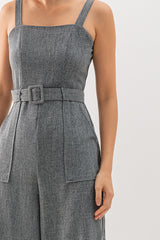 Allyn Belted Jumpsuit in Black