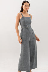 Allyn Belted Jumpsuit in Black