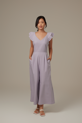 Shera Pleated Jumpsuit in Lavender