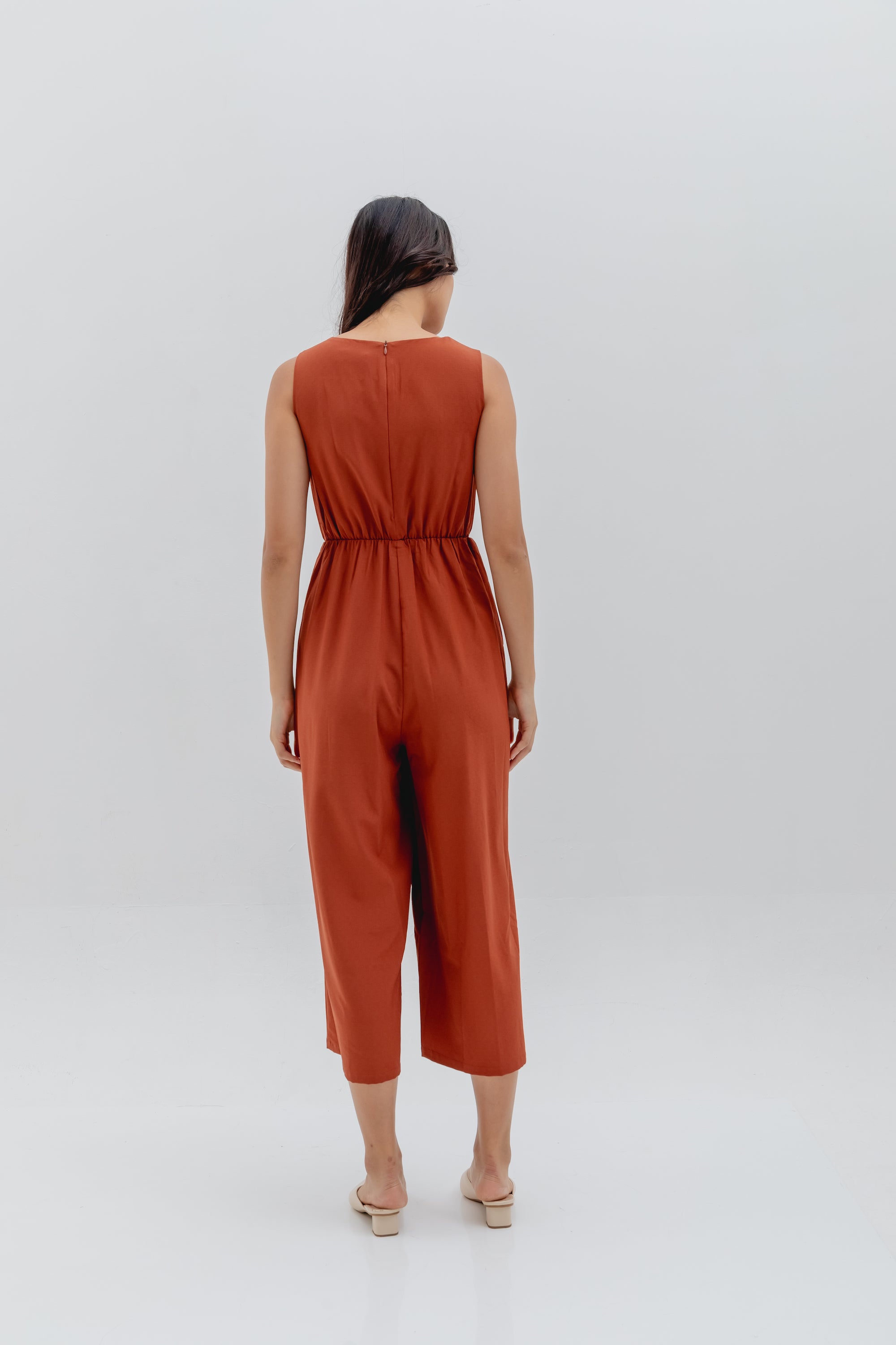 Nicole Relaxed Jumpsuit in Brick
