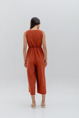 Nicole Relaxed Jumpsuit in Brick