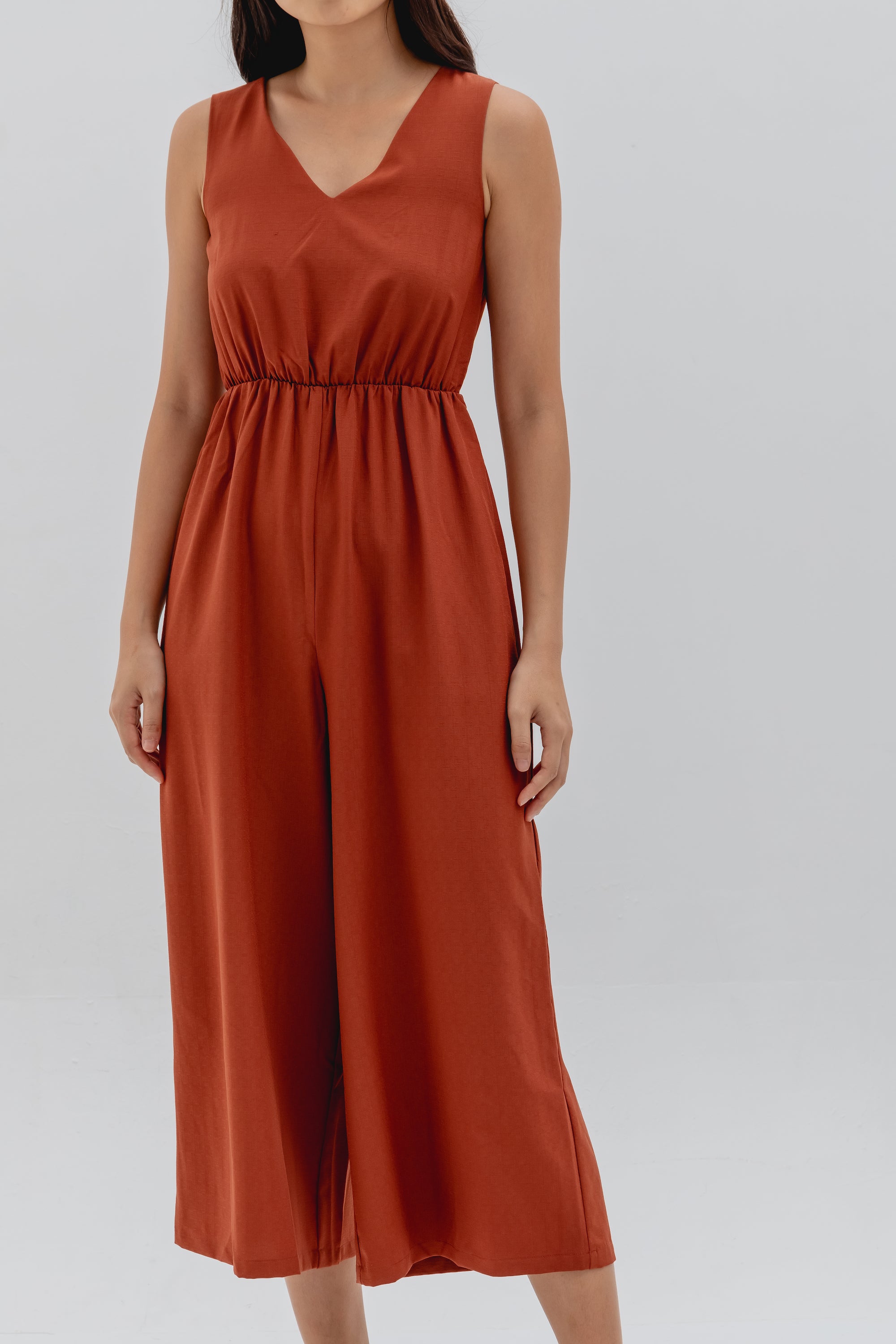 Nicole Relaxed Jumpsuit in Brick