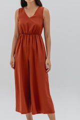 Nicole Relaxed Jumpsuit in Brick