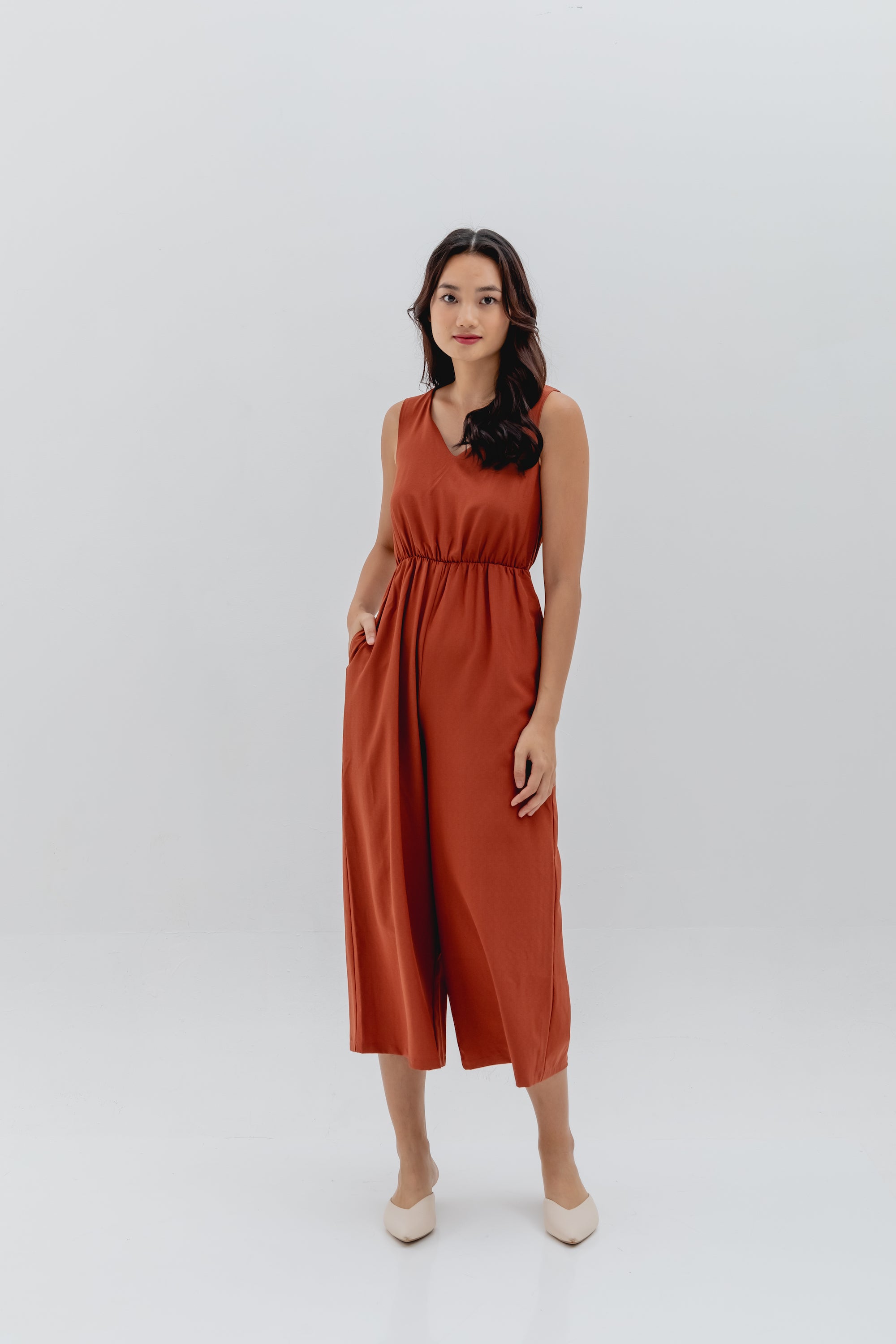 Nicole Relaxed Jumpsuit in Brick