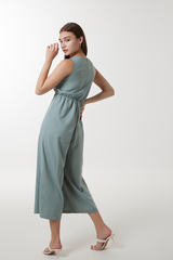 Nicole Relaxed Jumpsuit in Dusty Blue