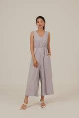 Nicole Relaxed Jumpsuit in Light Grey