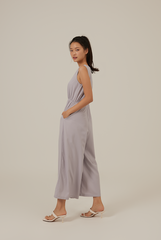 Nicole Relaxed Jumpsuit in Light Grey
